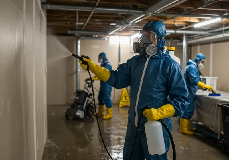 Basement Sanitization and Antimicrobial Treatment process in Leesburg, FL