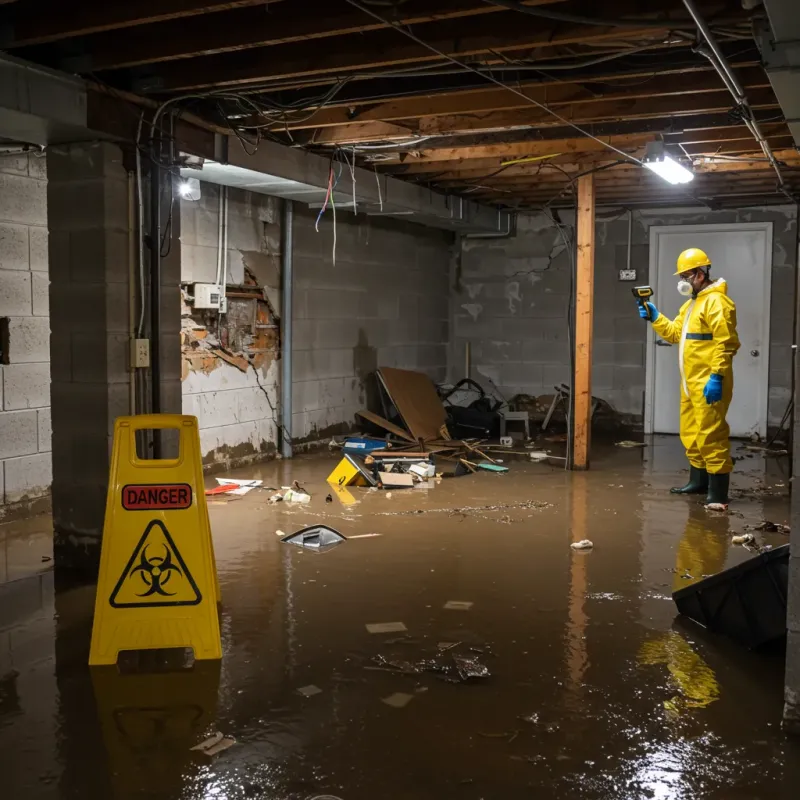 Flooded Basement Electrical Hazard in Leesburg, FL Property